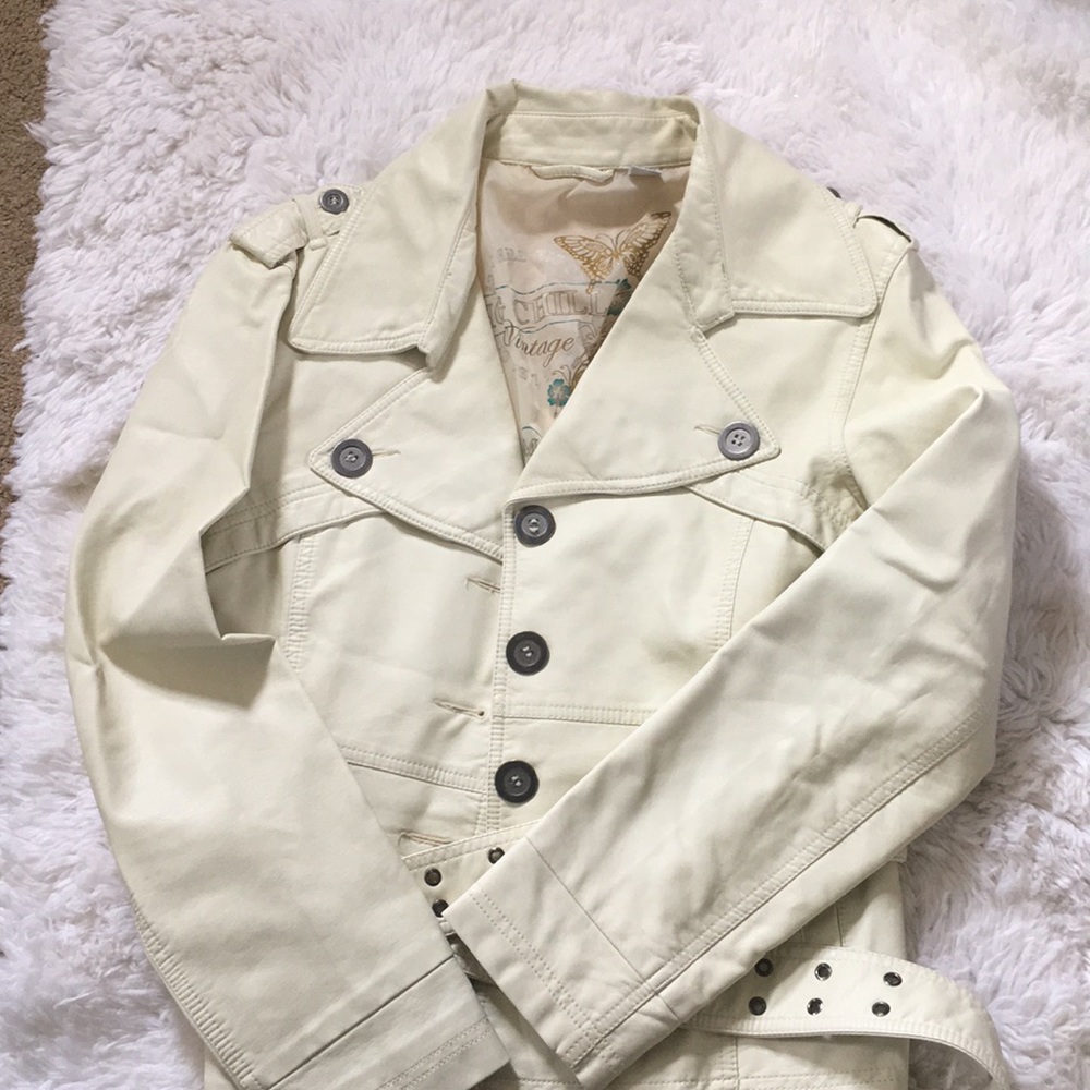 off-white vintage leather jacket